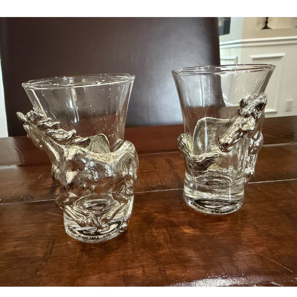 Arthur Court set of 2 horse shot glasses
